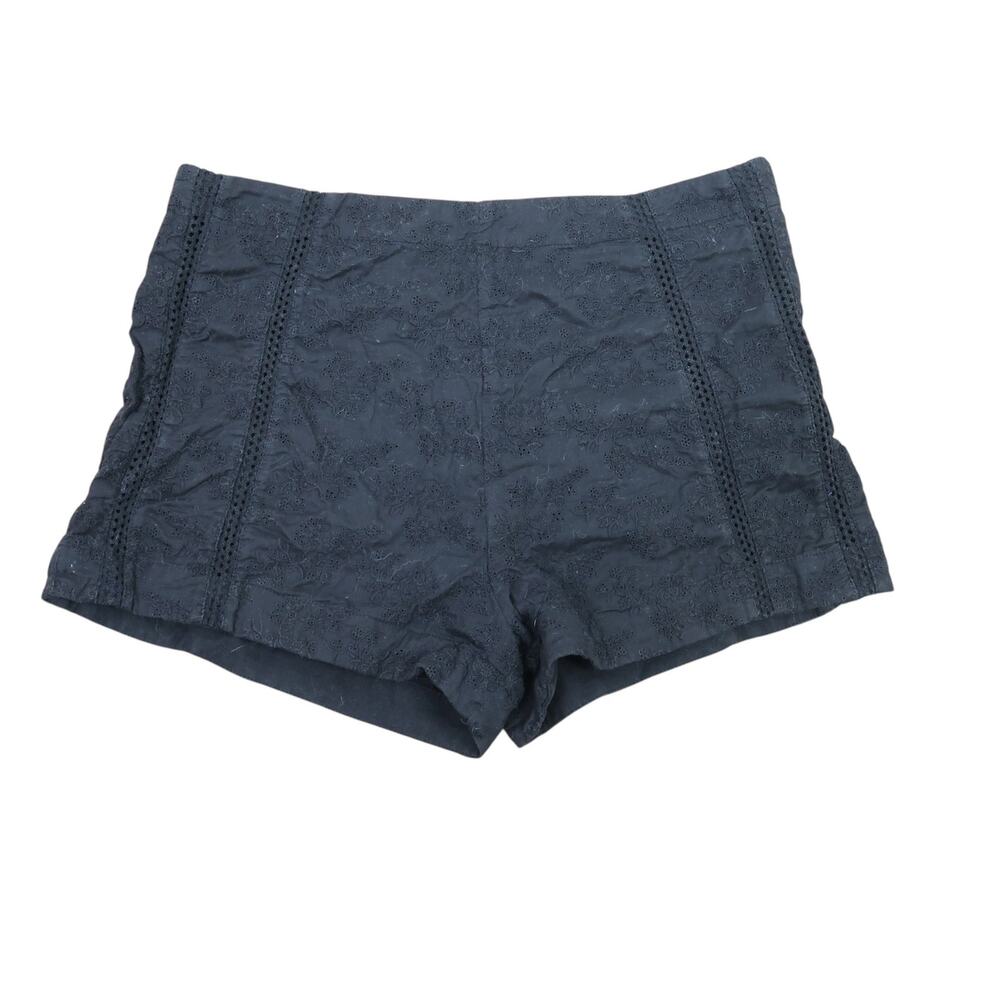 ALLSAINTS Myrene Black Eyelet High Rise Micro Shorts 6